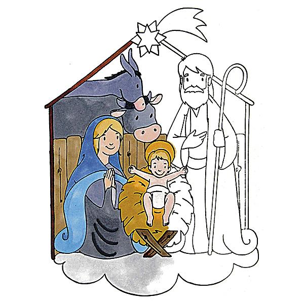 Megastempel Weihnachtskrippe